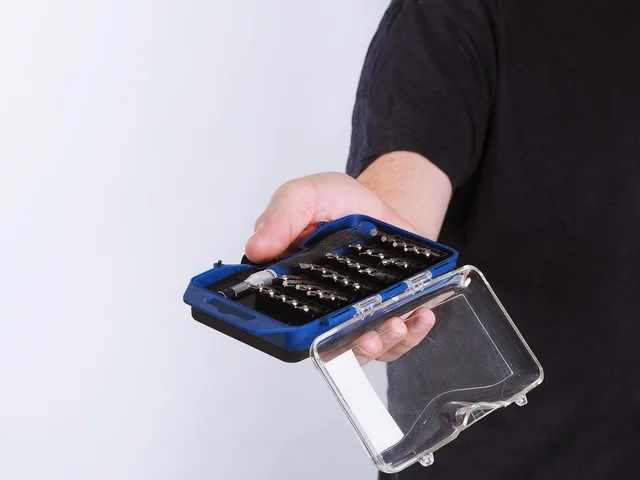 tool, screwdriver, metal, phillips, repair, craft, screw together, kit, wrench, countersunk head screws, handyman, spanner, work, iron, blue. Stocking a repair kit for miniature mistakes: fillers, clamps, solvent